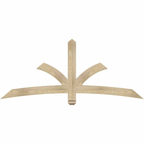 Ekena Millwork Davenport Rough Sawn Timber Gable Bracket, Douglas Fir, 72"W x 30"H x 2"D x 4"F, 10/12 Pitch GBW072X30X0204DAV00RDF - main